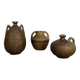 Trio of vintage stoneware vases