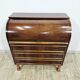Walnut cylinder-roll-top secretary desk, 1970s.