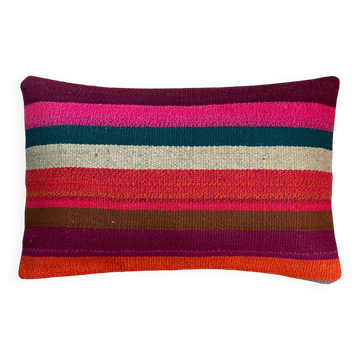 Housse de coussin kilim turc vintage, 30 x 50 cm