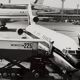 Air France photograph at Orly, vintage print from the 70s framed, 53x43 cm.