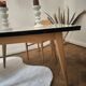 Vintage table in aqua Formica with extensions – Wooden legs