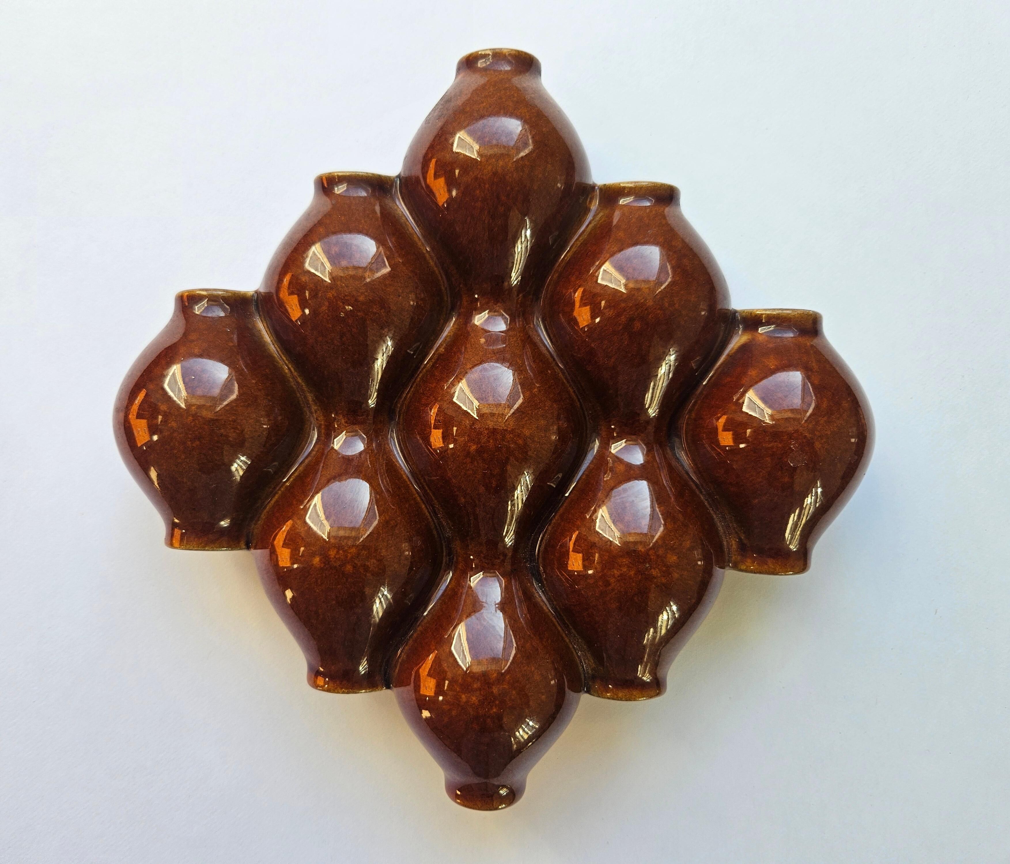 Rare Midcentury wall vase in ceramic, 1970s