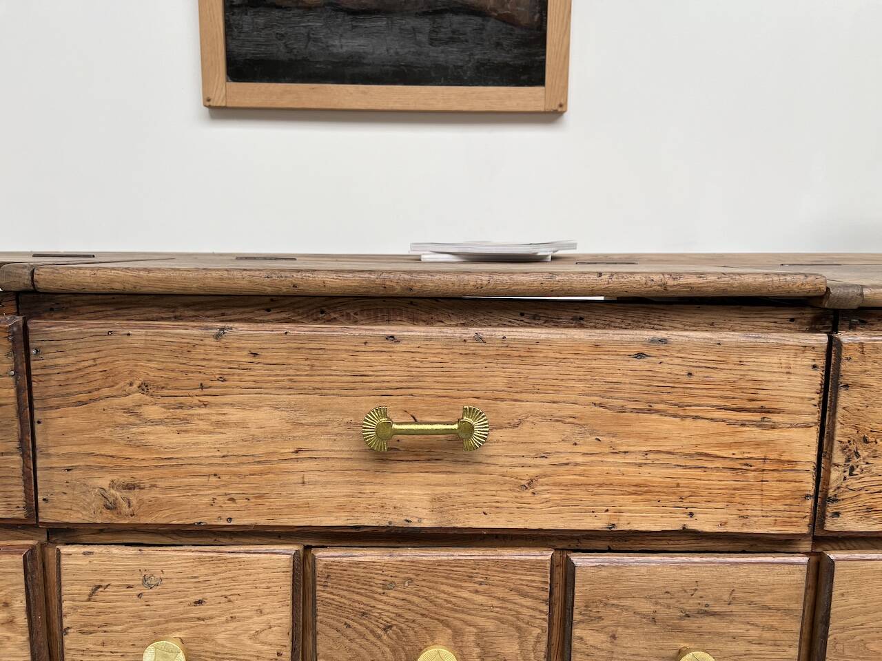 Old trade furniture with oak drawers XL format