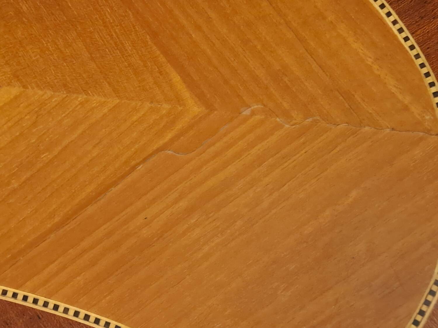 Louis XV style marquetry kidney bedside table