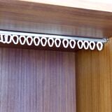 Armoire italienne vintage en teck et velours, années 1960