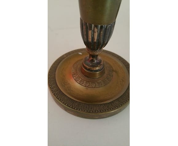 Pair of bronze candlesticks restoration style