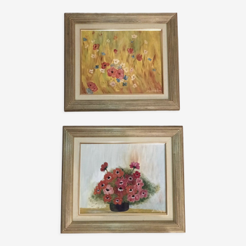 Pair of framed paintings