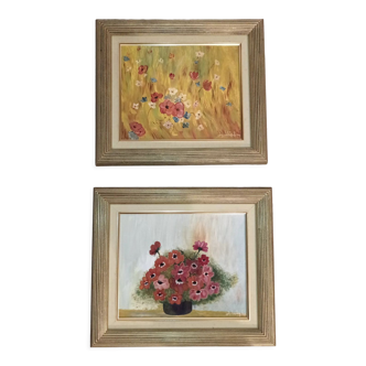 Pair of framed paintings