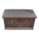 Antique wooden chest painted in multicolour with floral decoration — solid pine