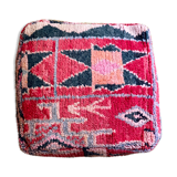 Pouf cushion of Moroccan Berber soil old vintage boujad