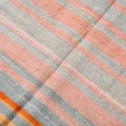 Dusty Pink Vintage Kilim Rug, Turkish Striped Bohemian Bedroom Decor 6x7