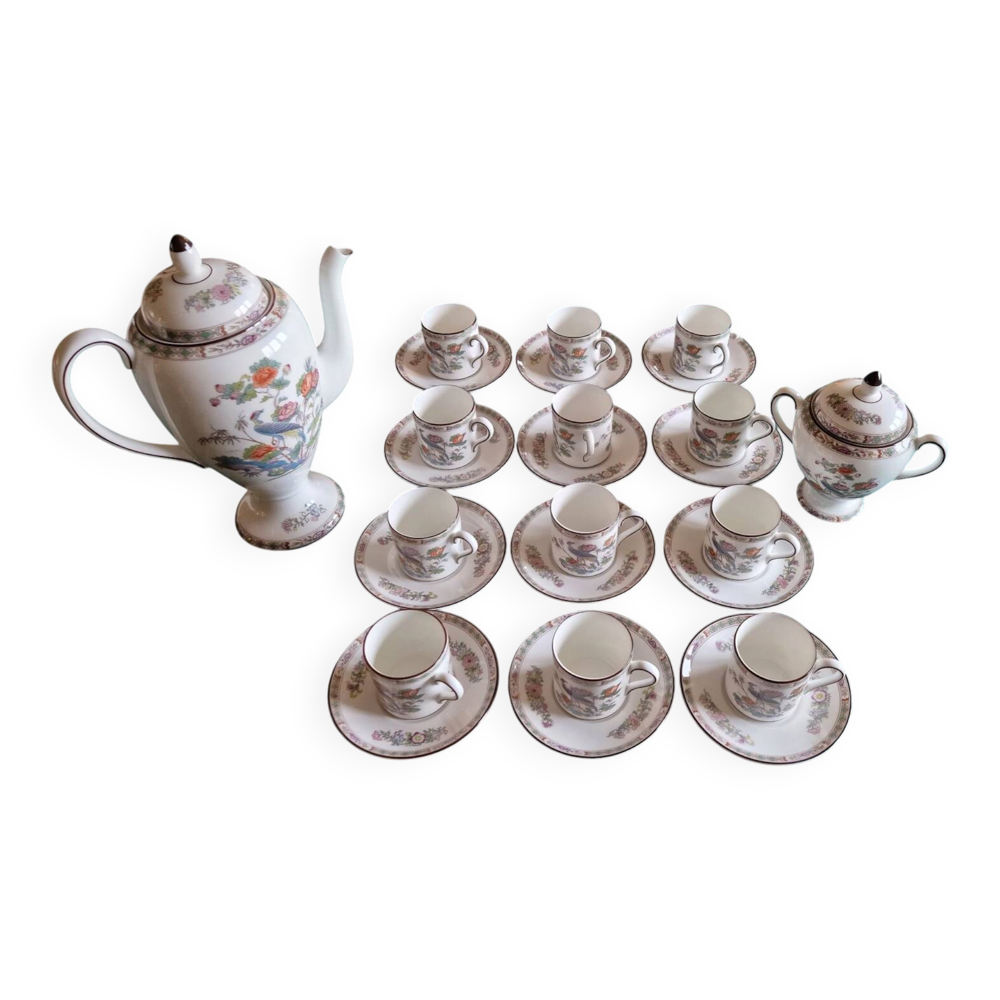 English porcelain coffee service by Wedgwood.