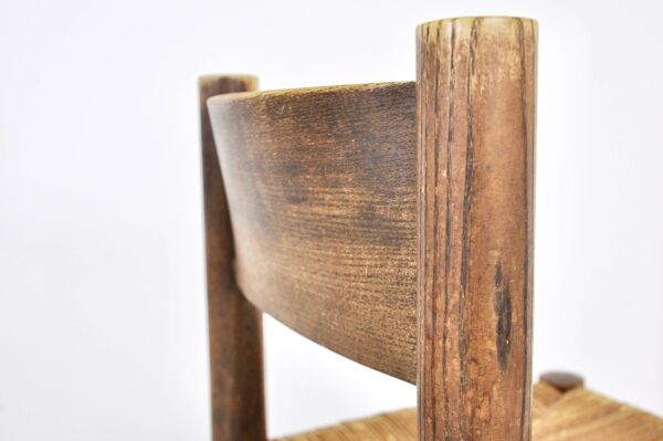 Ensemble de 4 Chaises Meribel par Charlotte Perriand pour Steph Simon, 1950s