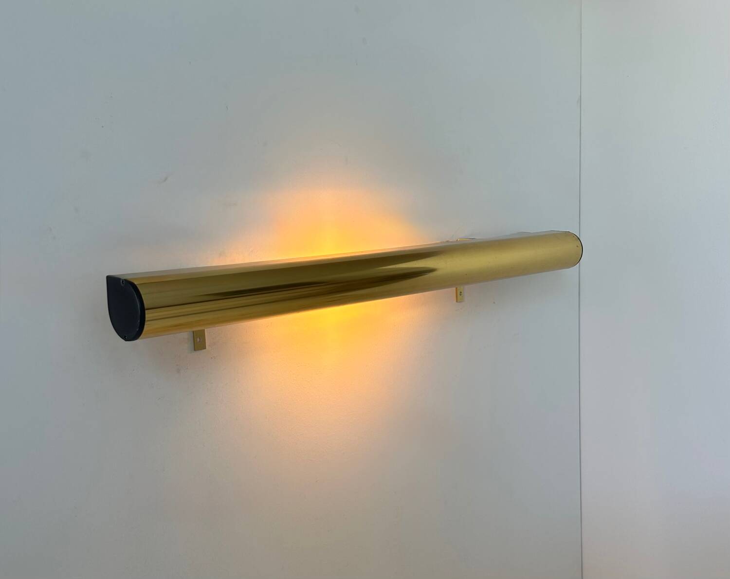 XL brass wall lamp, Sweden 1960