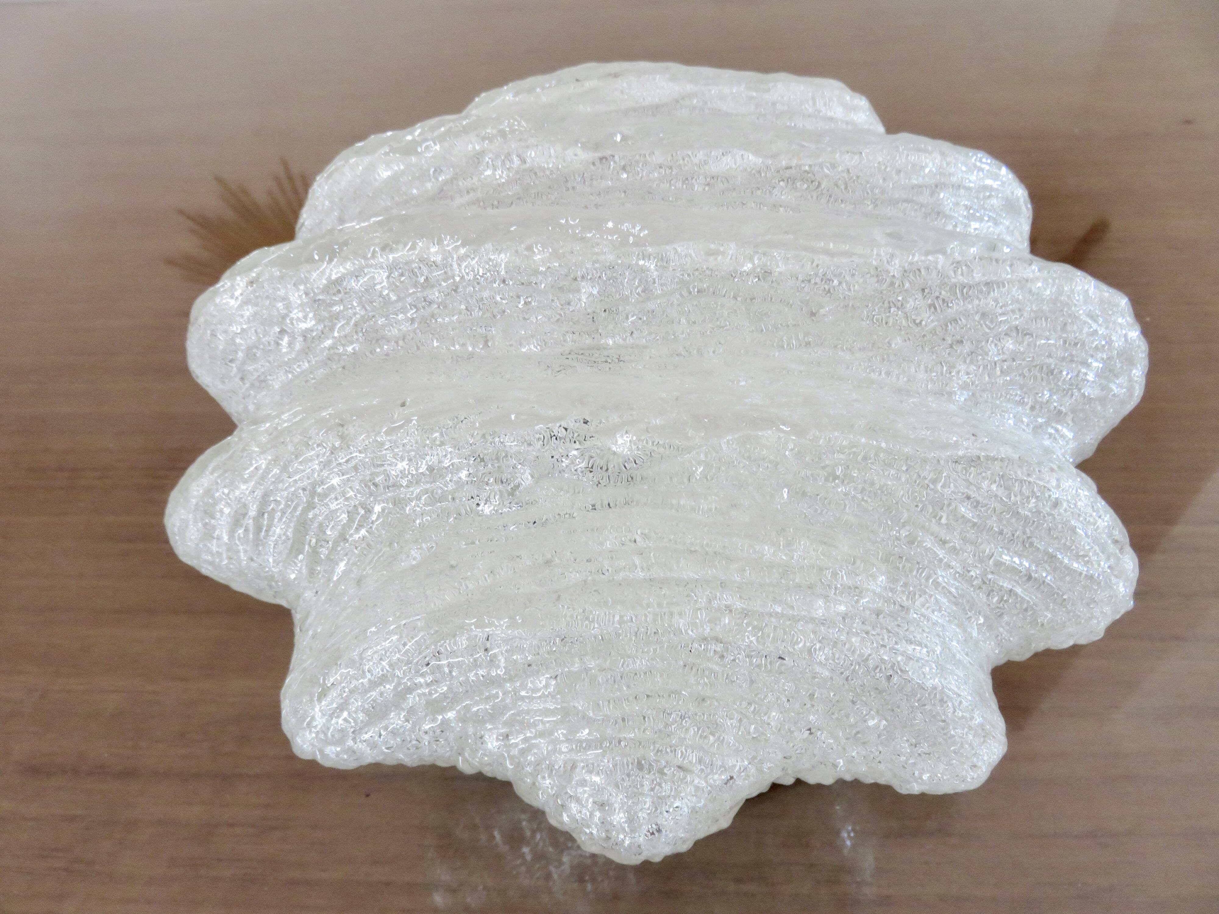 Austrian "ice glass" ceiling lamp by JT Kalmar 1970