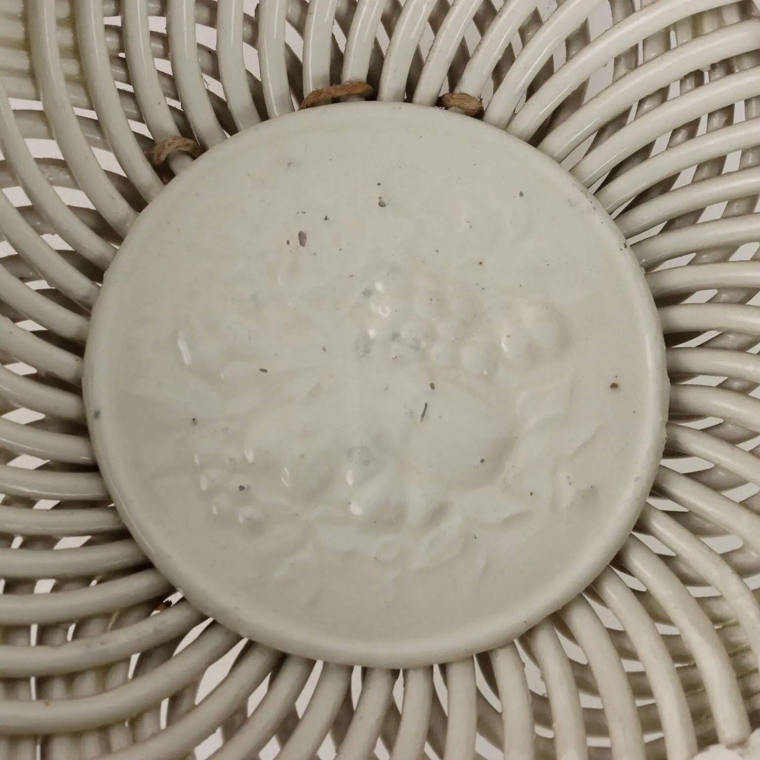 Antique ceramic basket, Veneto, 19th century