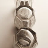 3 crystal and metal salt shakers