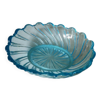 Porte-savon en verre turquoise