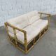 60s bamboo bench and armchair