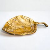 Brutalist leaf tray by David Marshall in bronze, 1970s