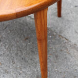Danish teak extendable round table of the years 60