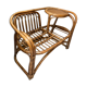Vintage Scandinavian rattan bench tablet 1960s