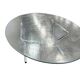 XL vintage glass coffee table with chrome frame