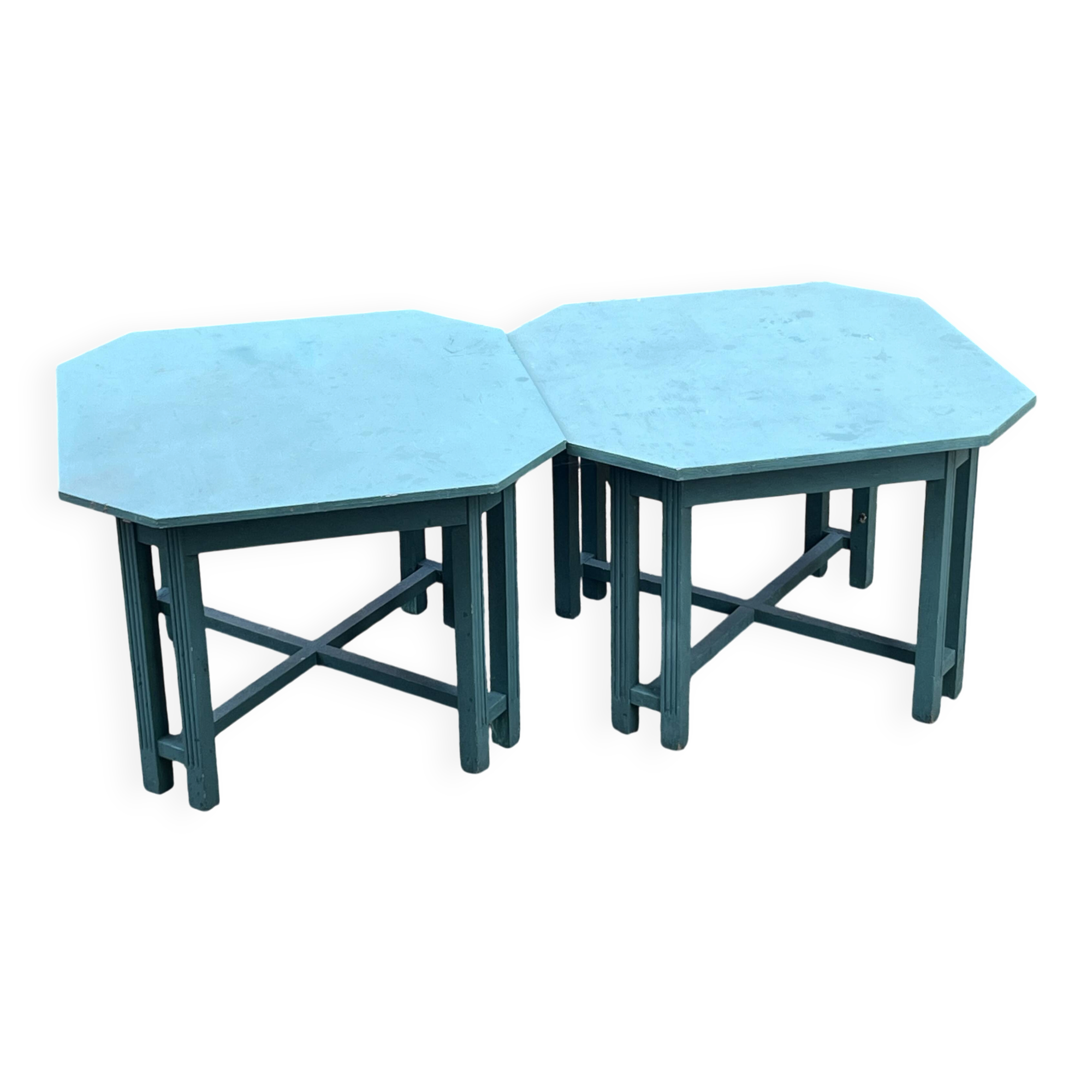 Set of 2 octagonal coffee tables – Charming, vintage, timeless