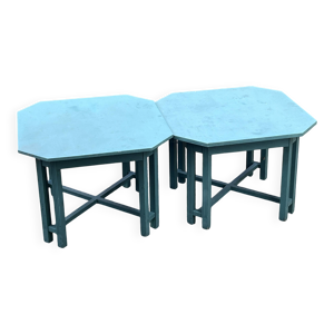 2 tables basses octogonales