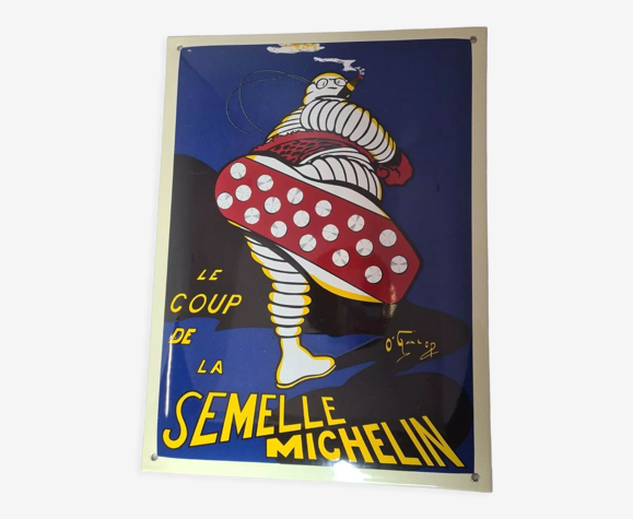 Plaque émaillée semelle michelin