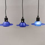 Trois lampes suspendues Design Light Ufo, modèle Inter, Design Danois années 1990.