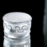 Boîte ronde en cristal à décor de canards, Lalique France