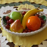 Fruit basket, ceramics, interior or table decoration, 1960