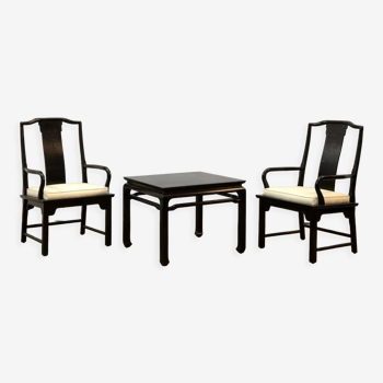 Armchairs and table set