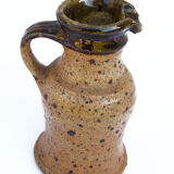 Pichet façon saucière en grès pyrité de Pierre Digan, Puisaye, La Borne 1950