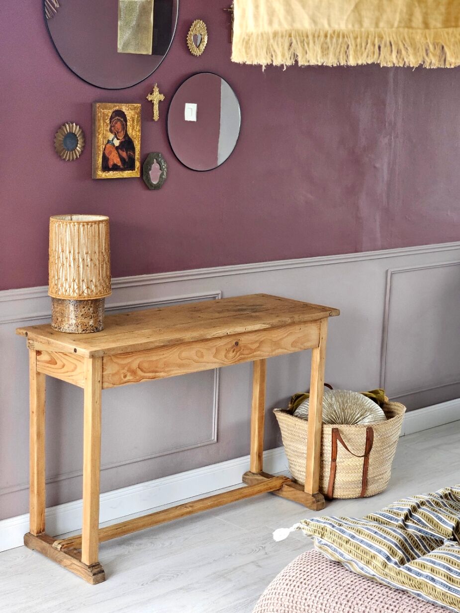 Console bois massif vintage | Flore