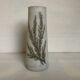 Antique opaline vase with enamelled flowers
