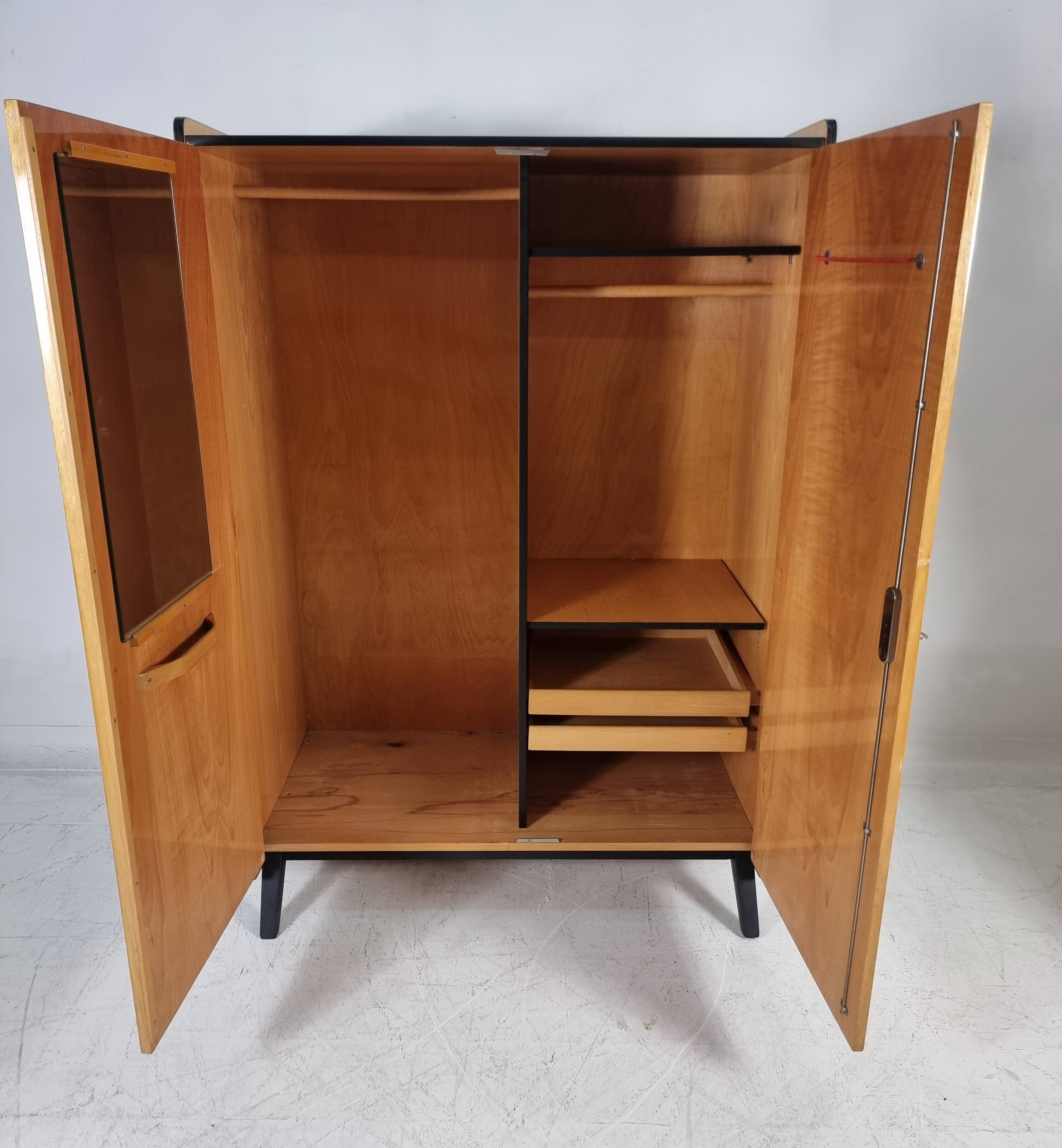 Vintage Wood Wardrobe, 1960s