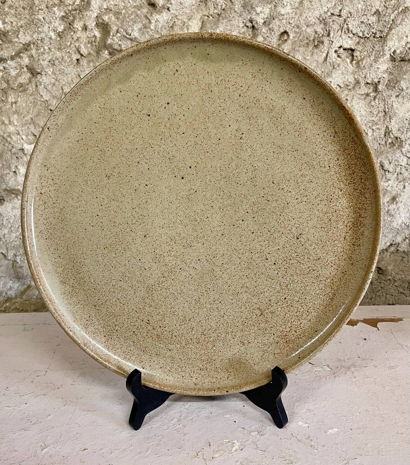Large stoneware plate 32 cm