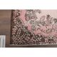 1970s Vintage Turkish Oushak Handmade Wool Cotton Pink Area Rug 173x293