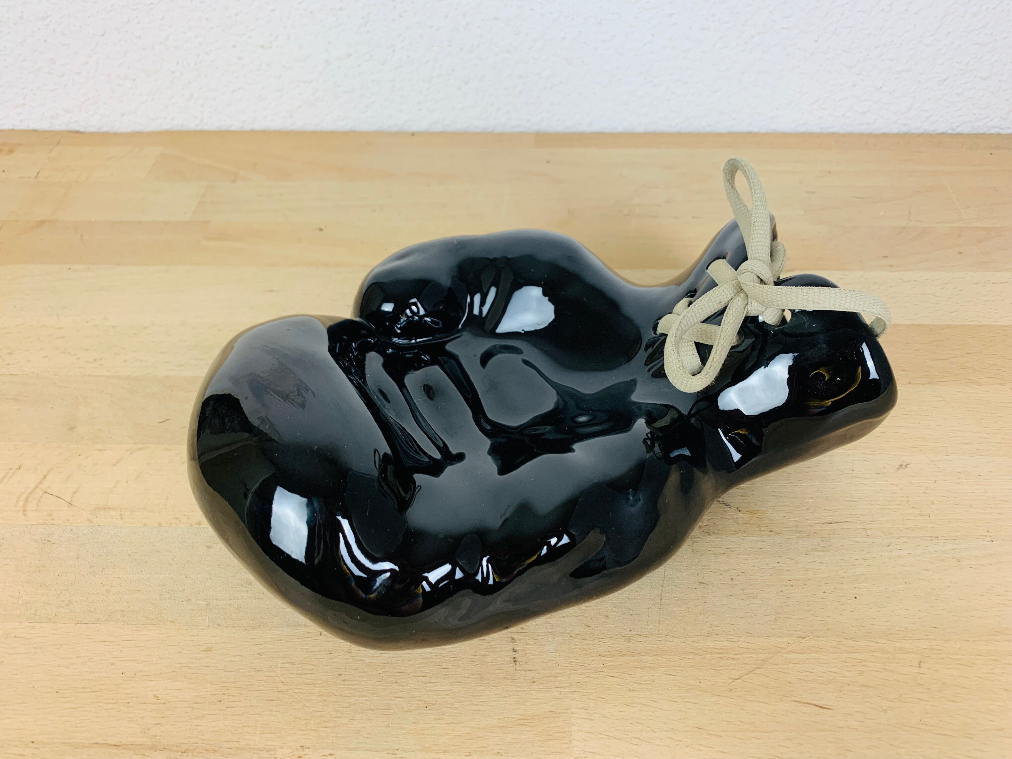 Empty pocket boxing glove JC Peiré black ceramic