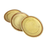 Set of 3 hand-turned stoneware plates