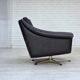 1960s, Danish swivel armchair by Aage Christensen, leather.