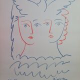 Pablo Picasso: Couple with a Dove - Signed Lithograph