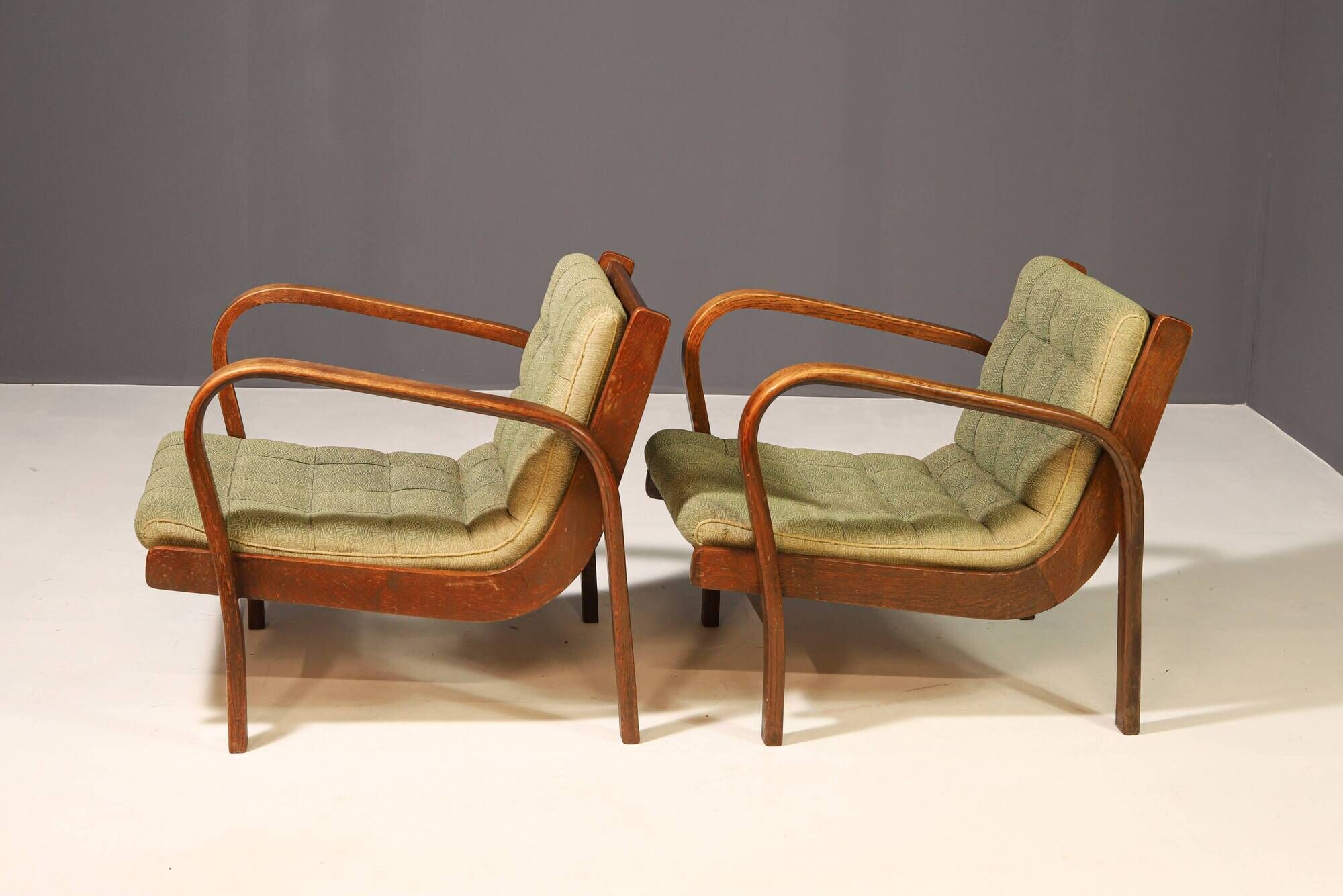 Pair of arm chairs by Karel Kozelka & Antonín Kropáček for Interier Praha,