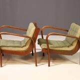 Pair of arm chairs by Karel Kozelka & Antonín Kropáček for Interier Praha,
