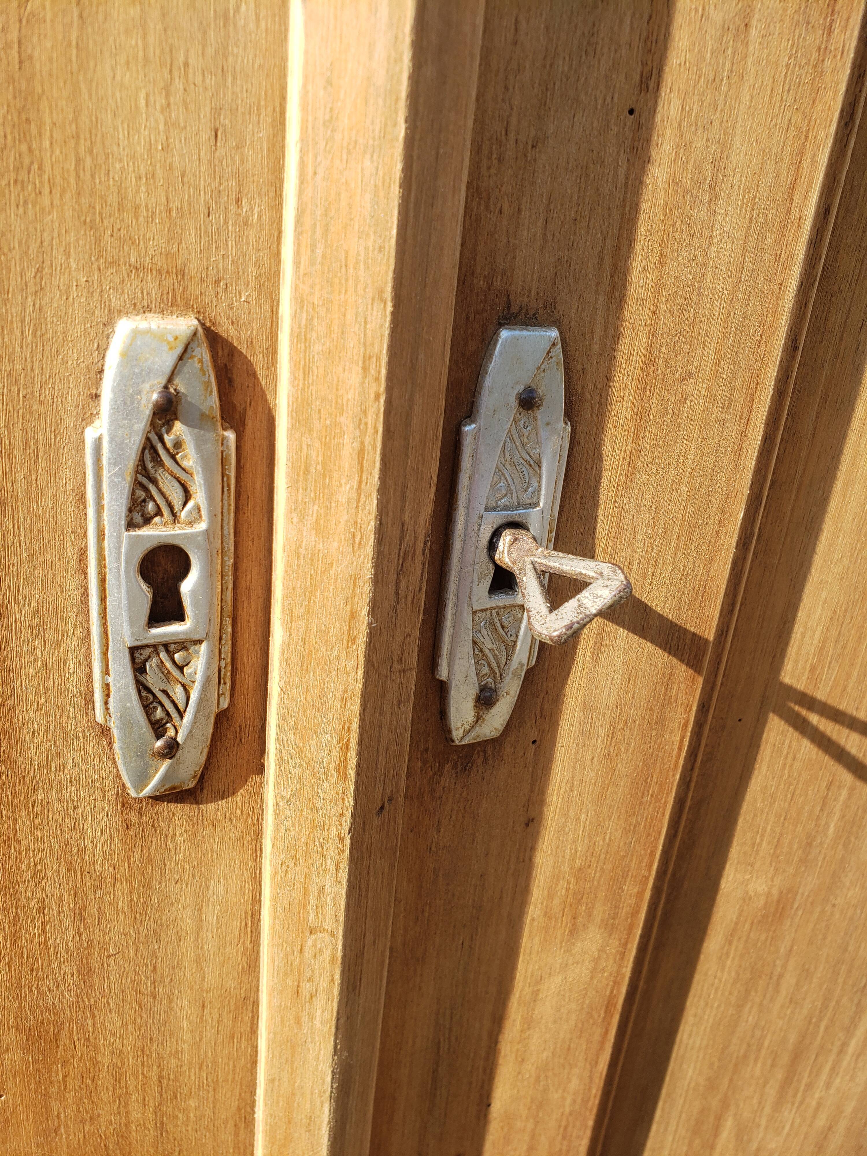 Parisian cabinet art deco raw wood