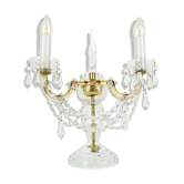 Lampe de table en verre cristal du milieu du siècle par kamenicky Senov, années 1960.