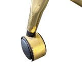 Vintage gold bar cart / side table with smoked glass