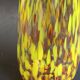 Vase conique verre de Murano moucheté jaune 1970